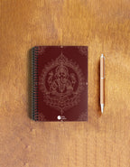 Lord Ganesha Maroon & Gold Mandala Notepad